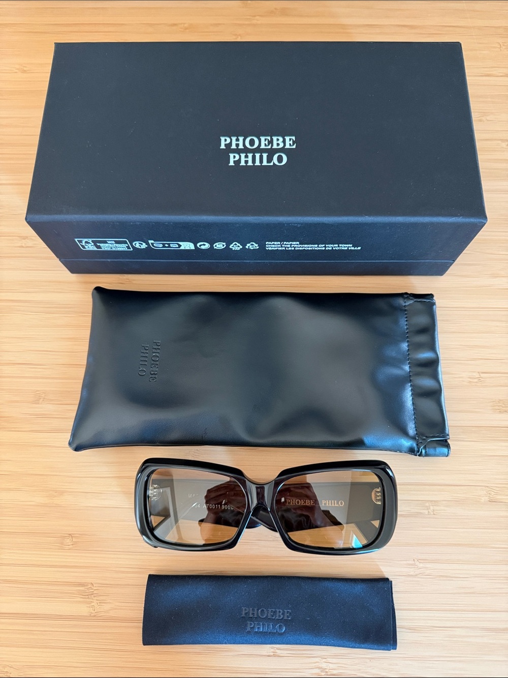 Phoebe Philo Score Sunglasses in Black